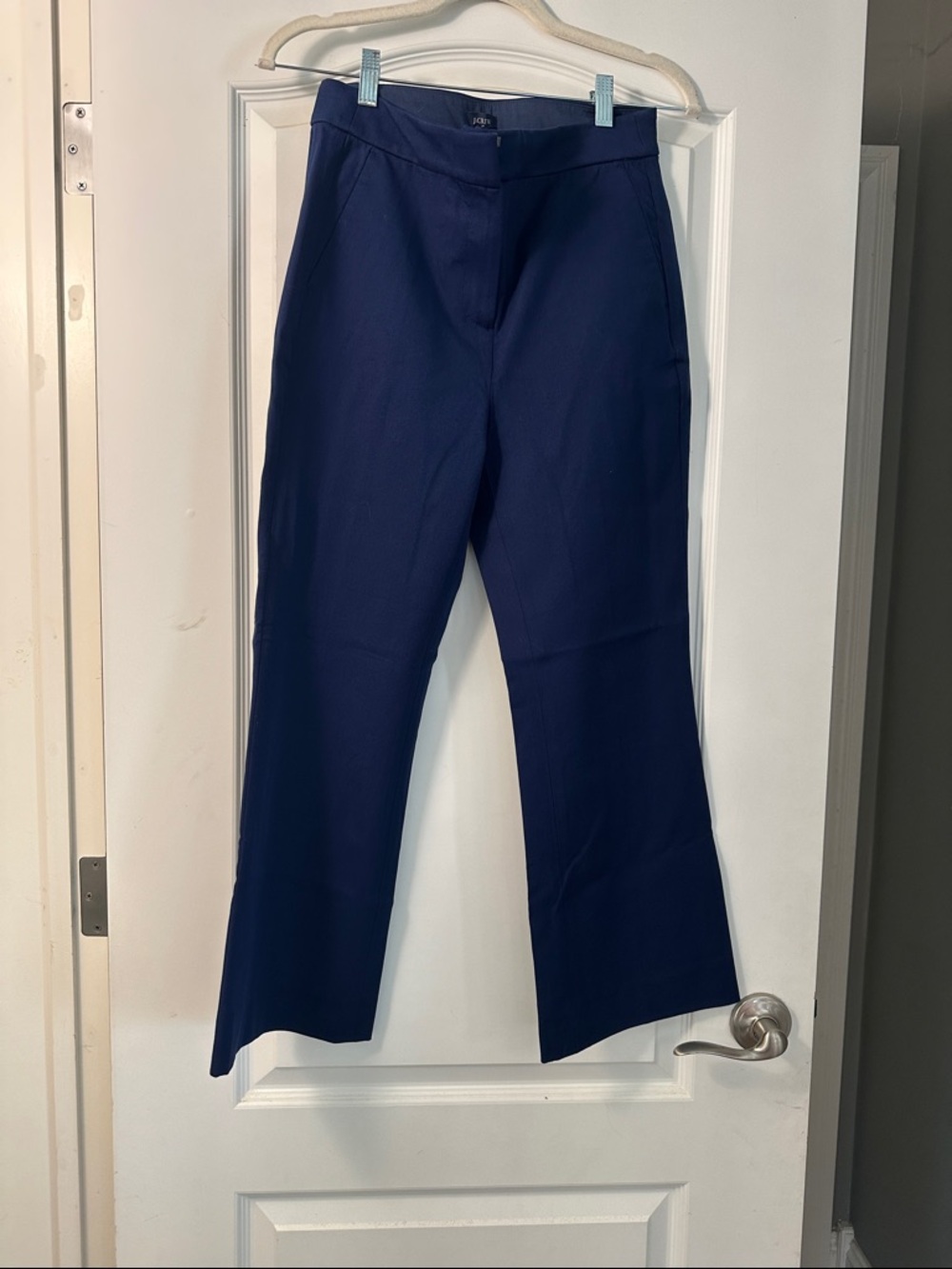 J. Crew Navy Boot-Cut Trousers for Women